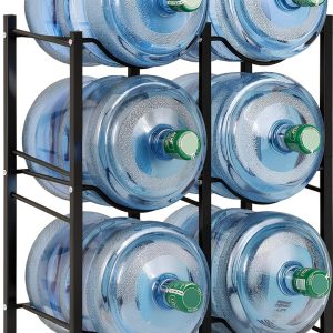 LIANTRAL Water Dispenser Stand Metal Stackable Silver Black-0