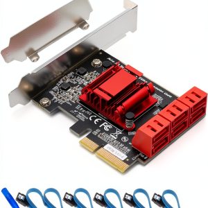 Pcie X4 SATA Card 6 Ports by DIEWU for Windows and Linux-0
