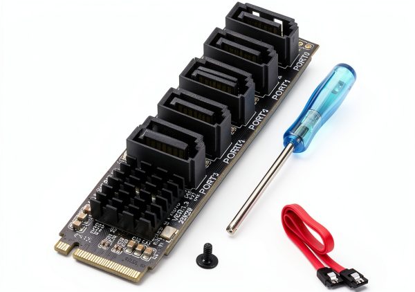 RIITOP NVMe to SATA Adapter M2S6G-6P 6 SATA Ports PCIe x4-5
