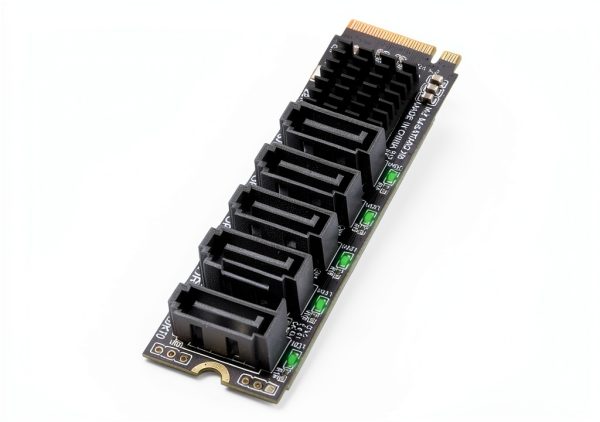 RIITOP NVMe to SATA Adapter M2S6G-6P 6 SATA Ports PCIe x4-4