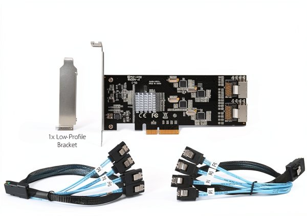 StarTech.com 8-Port SATA PCIe Card 6Gbps Dual Mini‑SAS Black-7