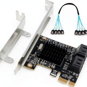 Trotwei Blue SATA III 4-Port PCIe Expansion Card with Aluminum-0