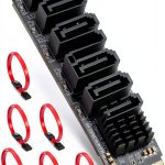 RIITOP NVMe to SATA Adapter M2S6G-6P 6 SATA Ports PCIe x4-0