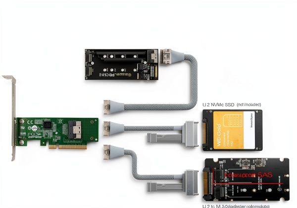 10Gtek PCIe 8i Adapter 1x 8i Card for U.2 NVMe and GPU Extension-1
