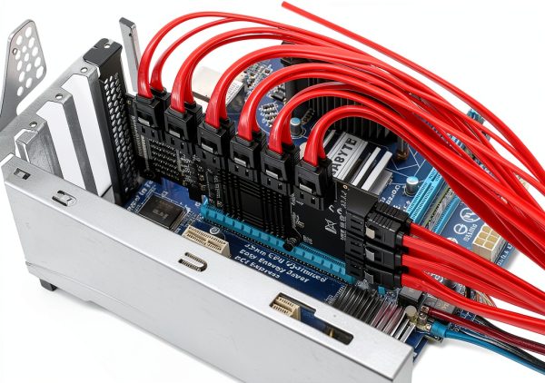 MZHOU 18-Port SATA PCIe Card 4X ASM1166 6Gbps for Windows Linux-1
