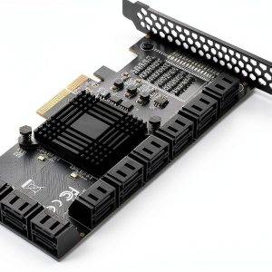 MZHOU 18-Port SATA PCIe Card 4X ASM1166 6Gbps for Windows Linux-0