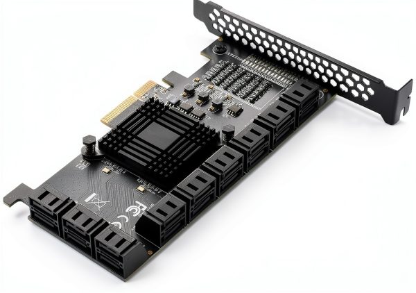 MZHOU 18-Port SATA PCIe Card 4X ASM1166 6Gbps for Windows Linux-0